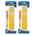 thumbnail image 1 of BAZIC Pencil Wood Pre-Sharpened #2 HB Jumbo Pencils, Latex Free Eraser (4/Pack), 2-Packs, 1 of 8