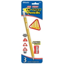 BAZIC Pre-Sharpened #2 HB Triangle Jumbo Pencils, (3/Pack), 1-Pack