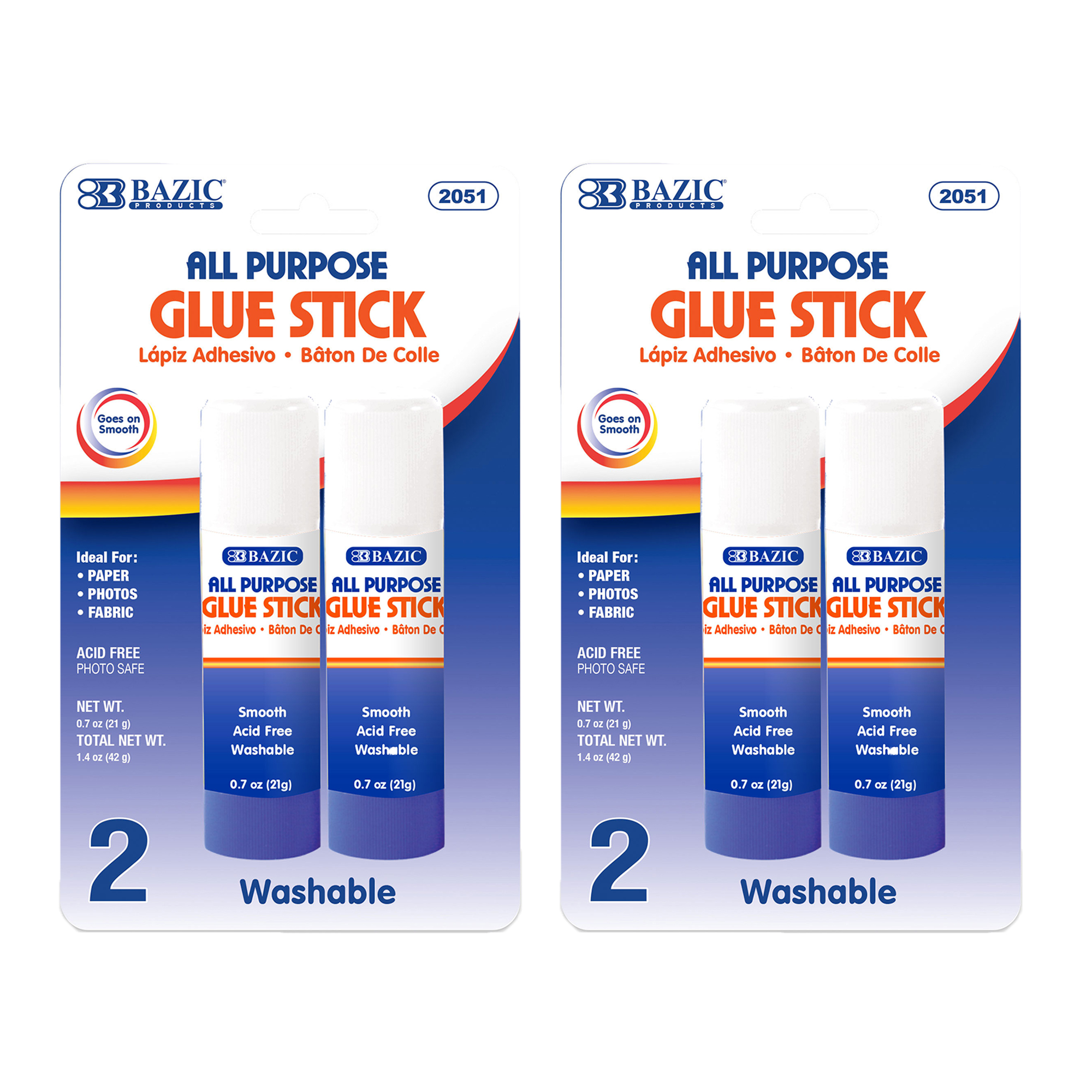 BAZIC Premium Glue Stick 21g/0.7 Oz , Acid Free, Glue Sticks (2/Pack