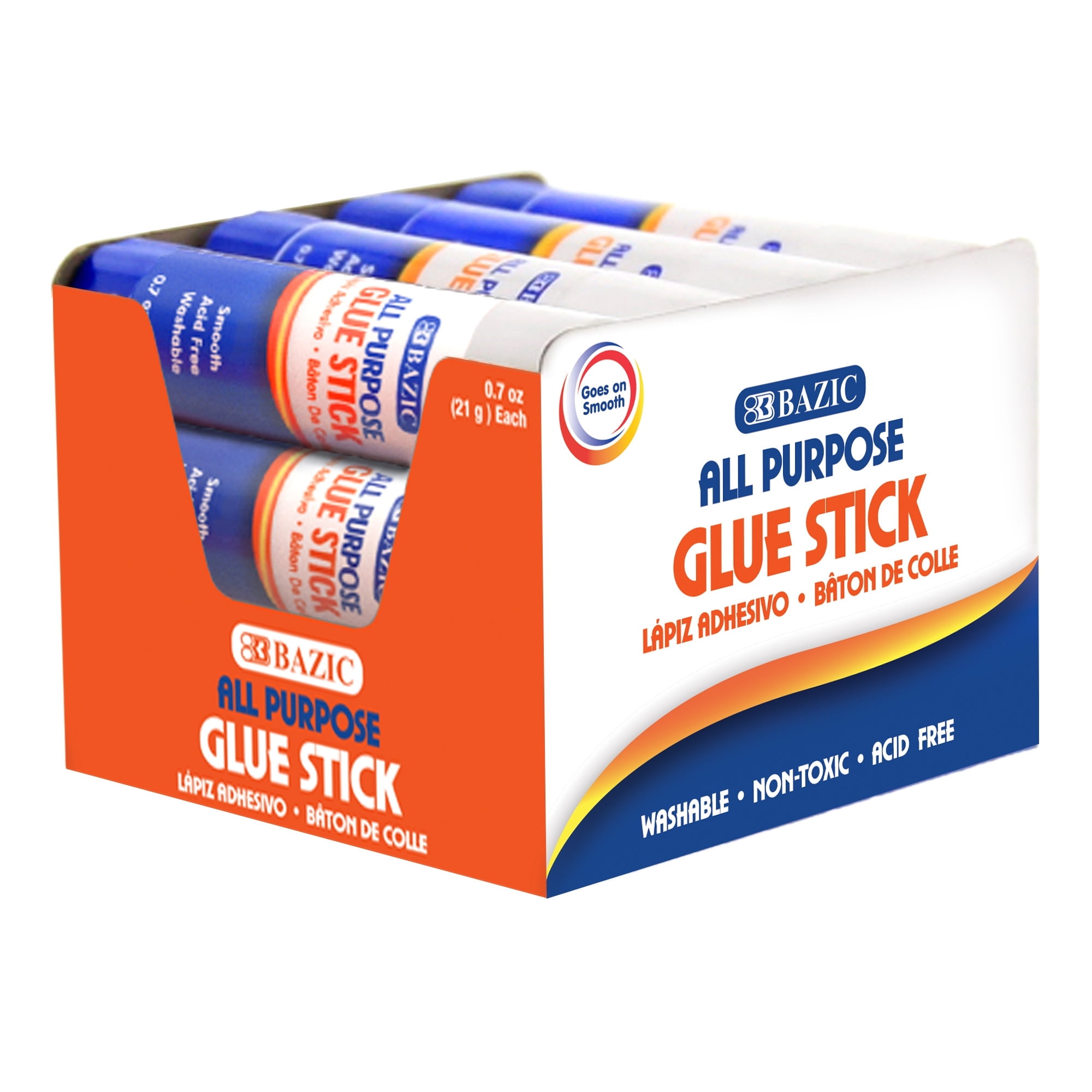 BAZIC Premium Glue Stick 21g/0.7 Oz, Acid Free Glue Sticks, Total 288-Count