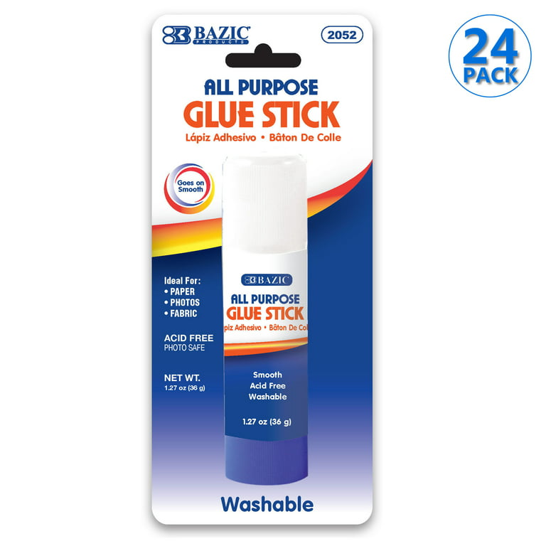 BAZIC Premium Jumbo Glue Stick 36g/1.27 Oz, Acid Free, Glue Sticks, 24-Pack