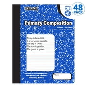 BAZIC Primary Journal Composition Book Blue Marble, 100 Sheets, Grades K-2, 48-Pack