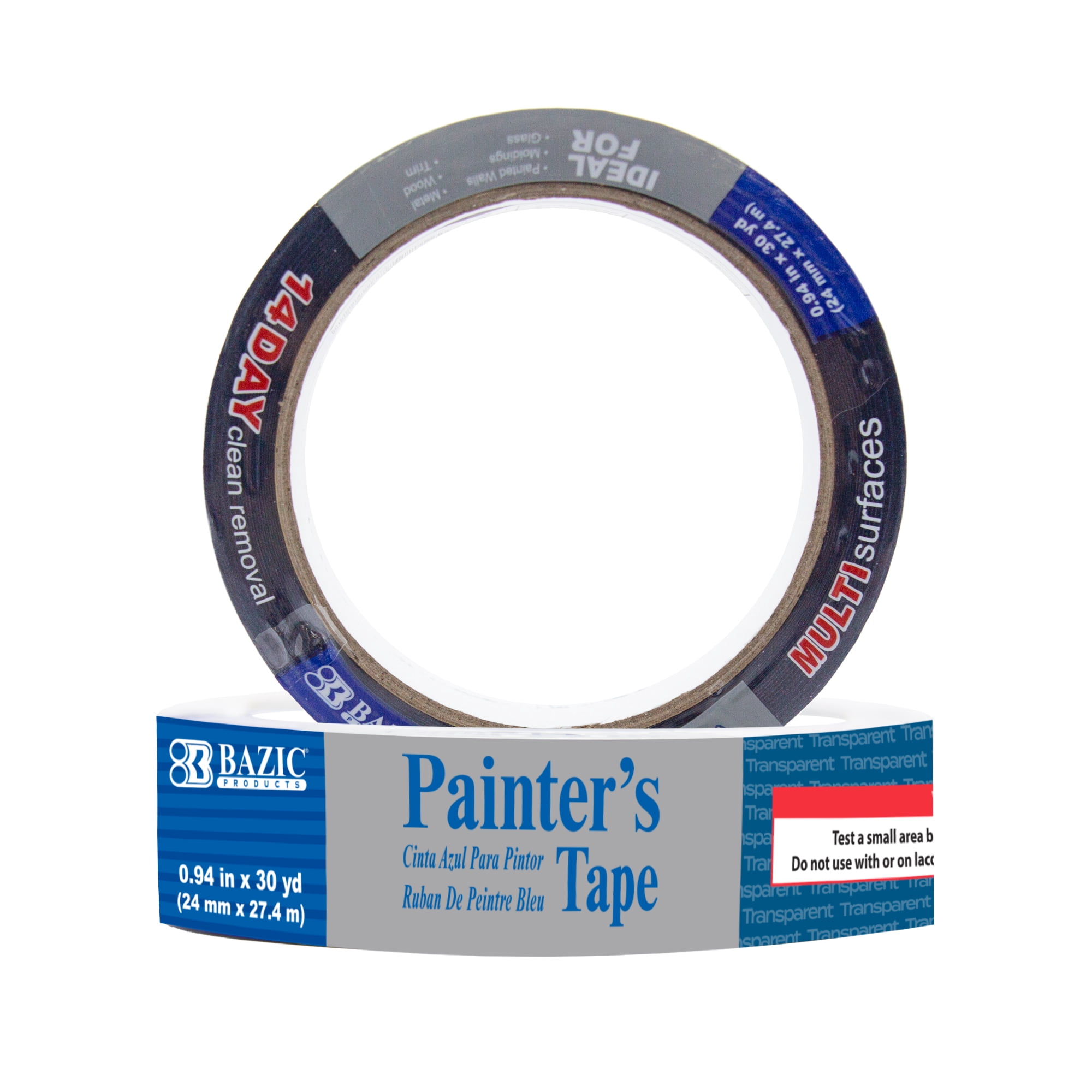 BAZIC Products Blue Painters Tape 0.94 Inches x 30 Yards, 36 Rolls, Blue Masking Tape Paint Tapes Easy Removal No Residue