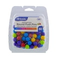 thumbnail image 1 of BAZIC Push Pins Round Plastic Head, Assorted Color (80/pack), 24-Packs, 1 of 7