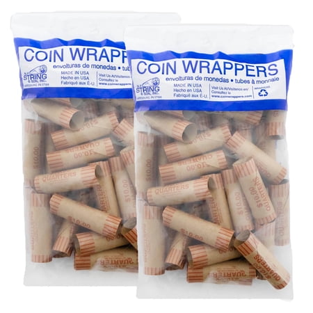BAZIC Quarter Coin Wrappers Rolls, Coins Tubes (36/Pack), 2-Packs