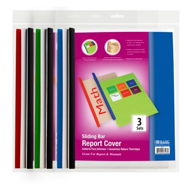C-Line Report Covers with Binding Bars, Economy Vinyl, Clear, 8 1/2 x ...