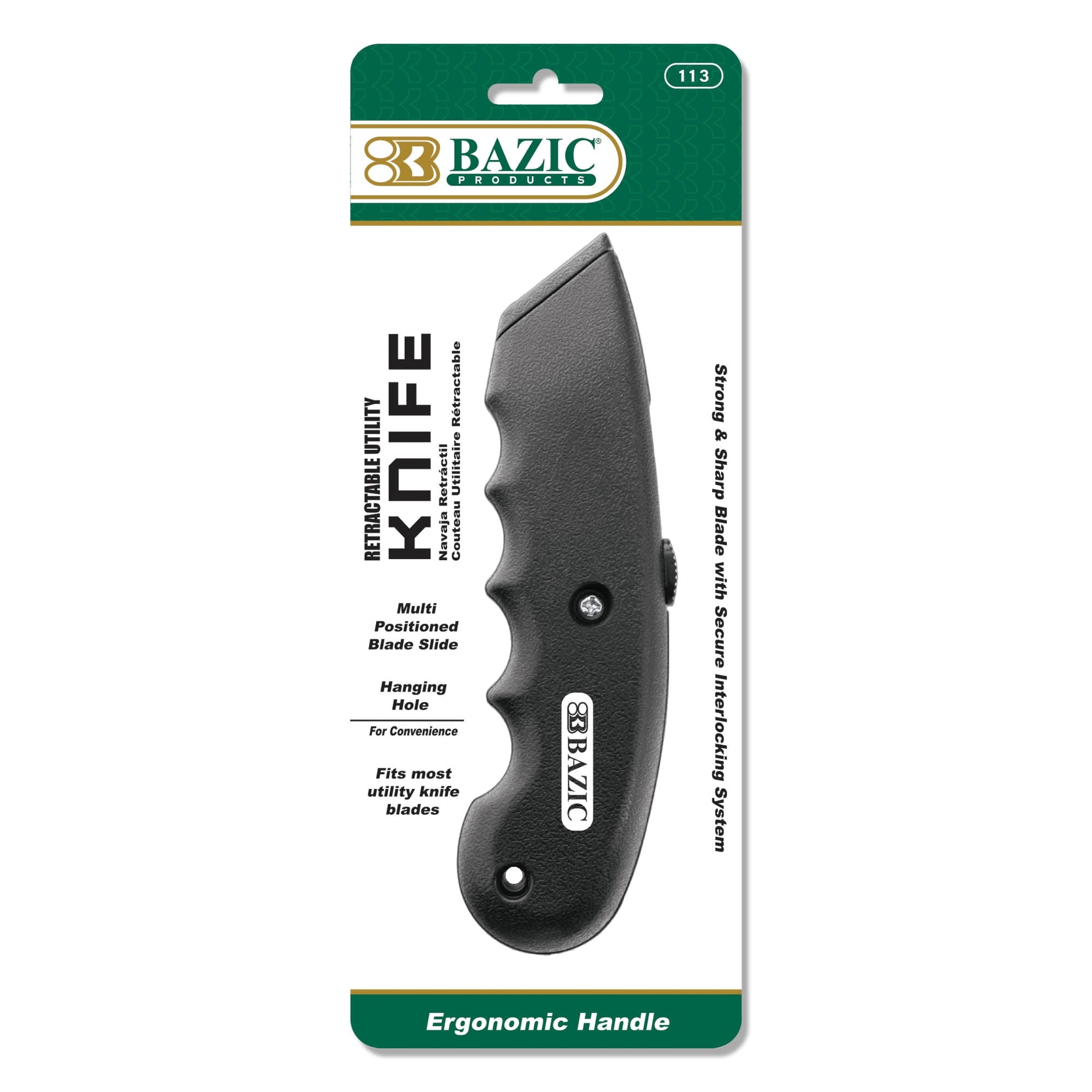 BAZIC Retractable Utility Knife Box Cutter 24-Pack