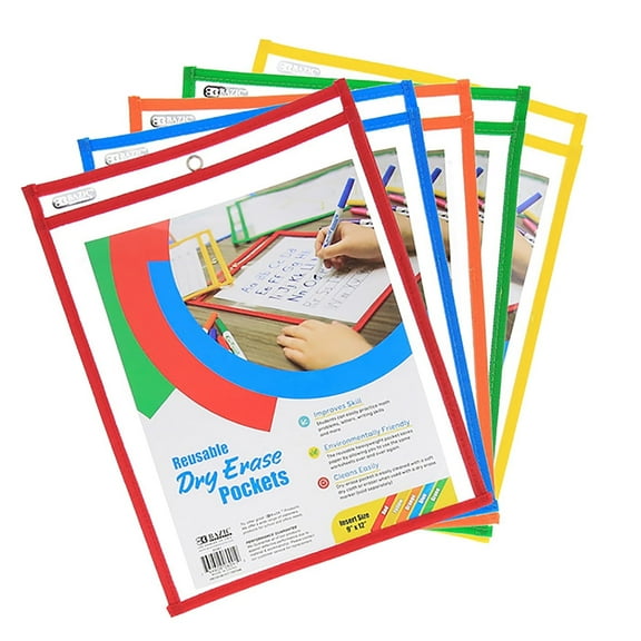 BAZIC Reusable Dry Erase Pockets [6091]