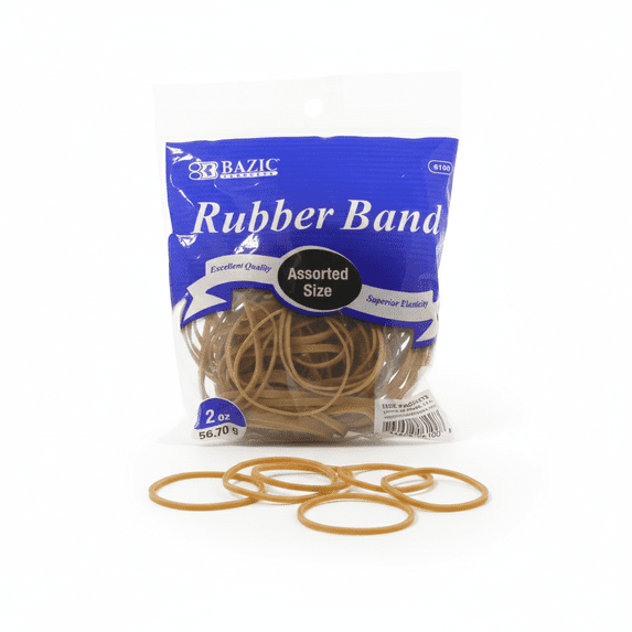 BAZIC Rubber Bands, Assorted Size 2 Oz./ 56.70 g, 1-Pack