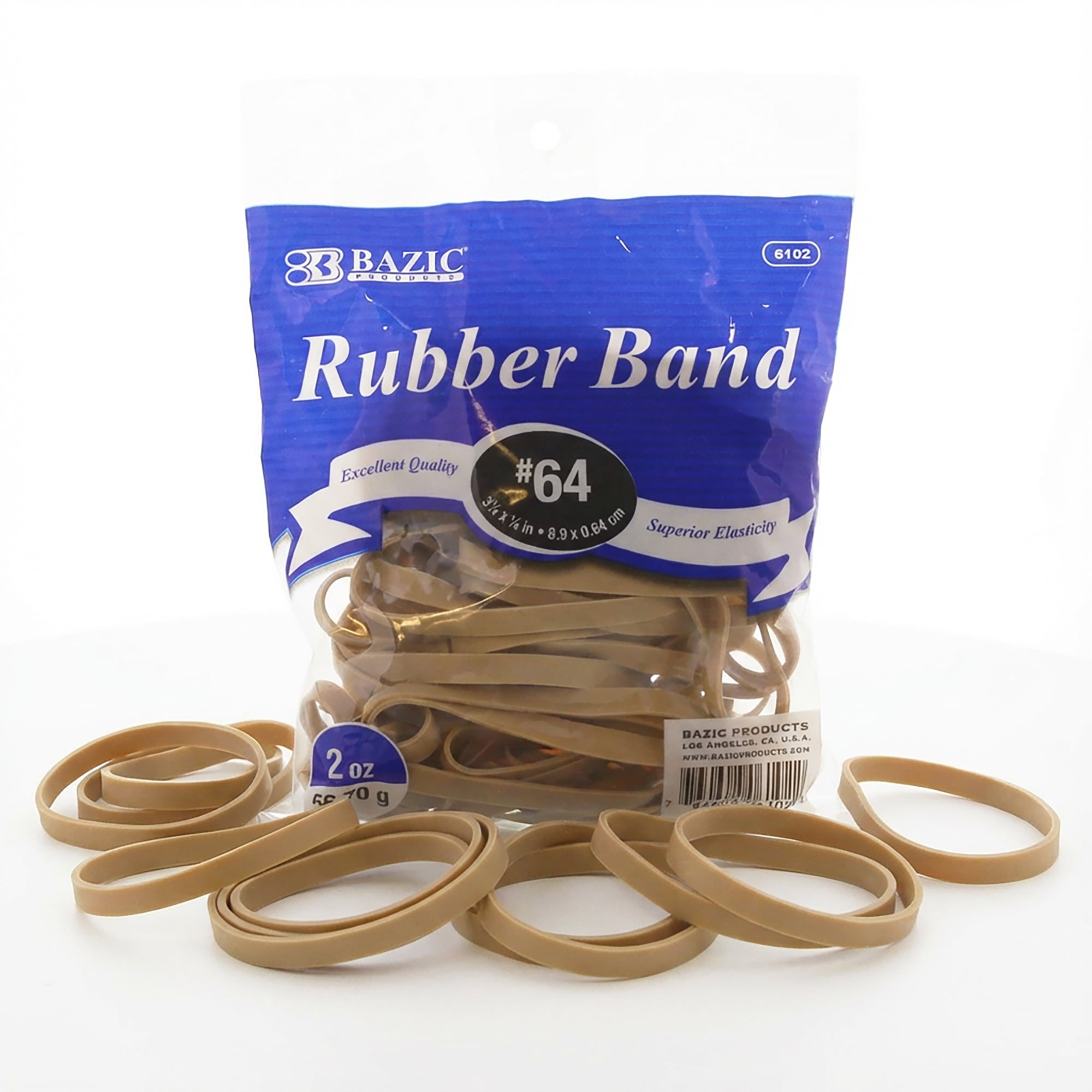 BAZIC Rubber Bands Large Size #64, 2 Oz./ 56.70g, 36-Pack
