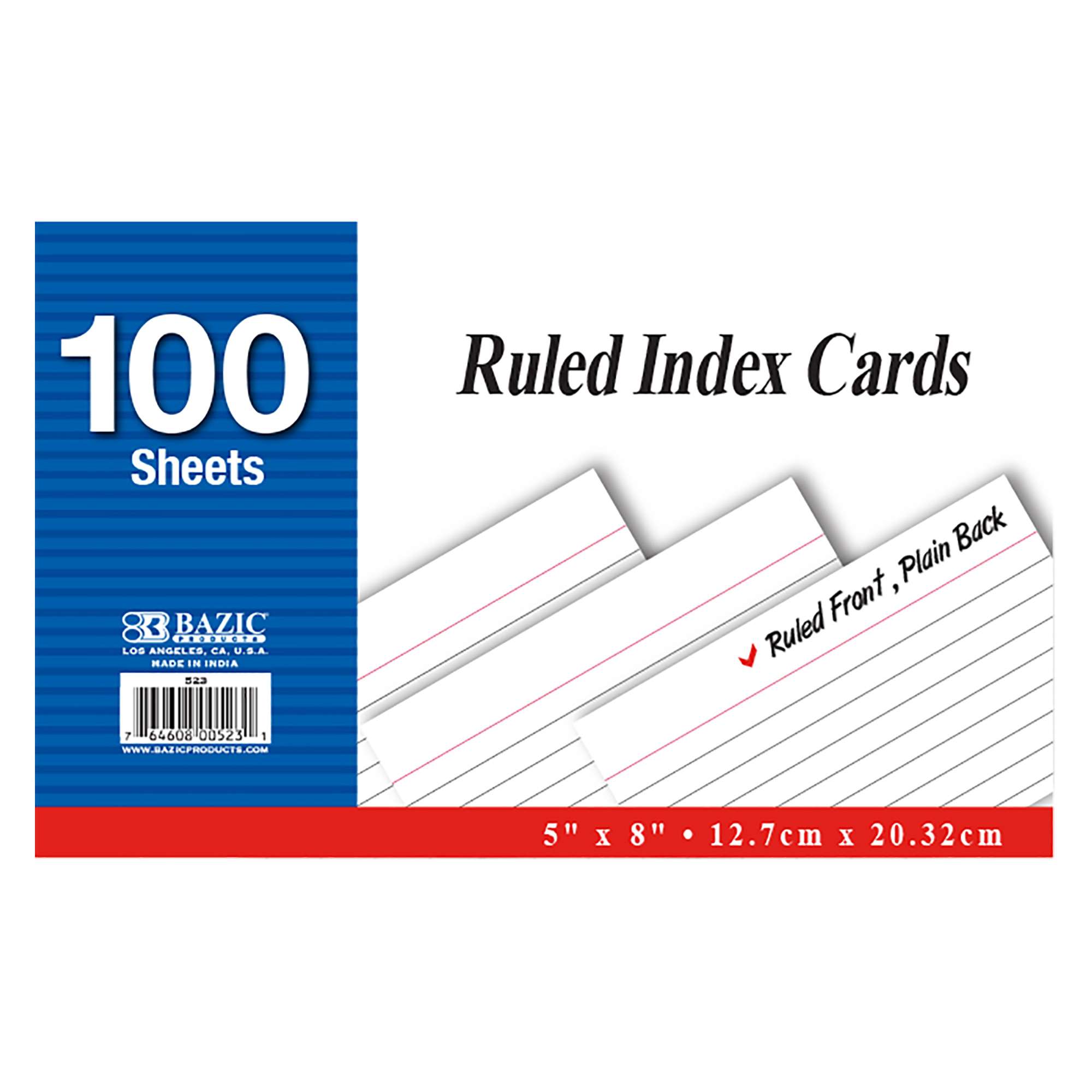 Line Ruled Index Cards Pen+Gear Ruled Index Cards, 3