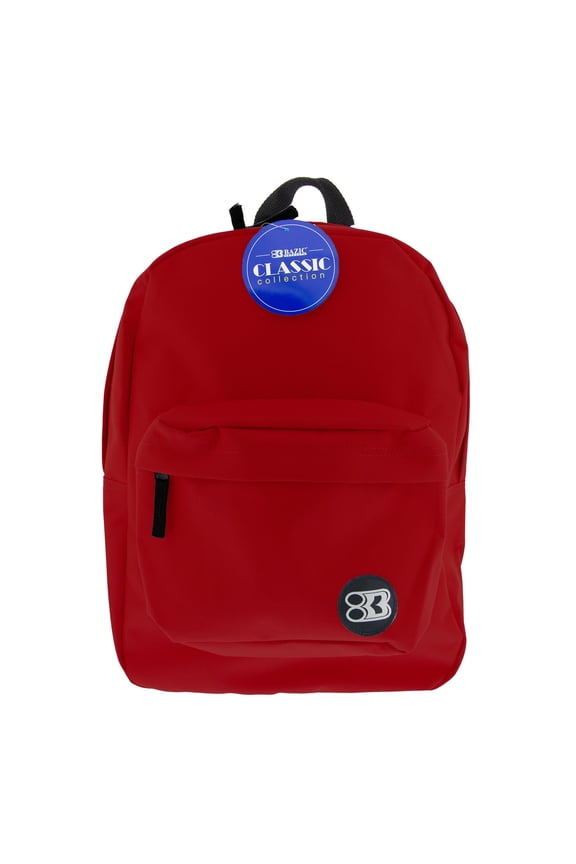 BAZIC School Backpack Classic 17" Burgundy, School Bag for Students, 12-Pack