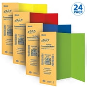 BAZIC Science Trifold Board Tri-Fold Project Presentation Display Board 36"x48" Assorted Color, 24-Pack