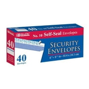 BAZIC Security Self Seal Envelope 4 1/8" x 9 1/2" #10 Tint Mailing Envelopes, 40-Count