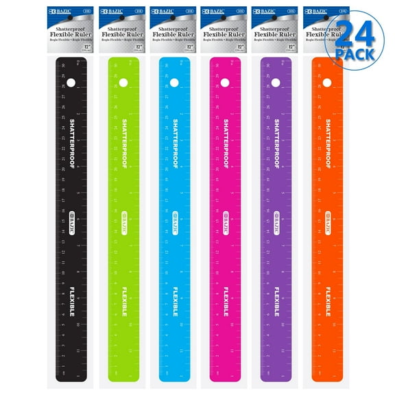 Bazic Products 307009-24 Shatterproof Flexible Ruler