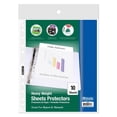 thumbnail image 1 of BAZIC Sheet Protectors Heavyweight 11 Hole Clear Plastic Sleeves Ring Binder Sheets (10/Pack), 144-Packs, 1 of 7