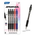 thumbnail image 1 of BAZIC Spencer Assorted Color Retractable Pens, Soft Grip 1.0 mm (5/Pack), 1-Pack, 1 of 7