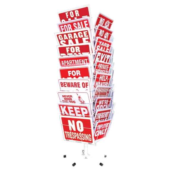 BAZIC 40-Slot Spinning Sign Display Rack