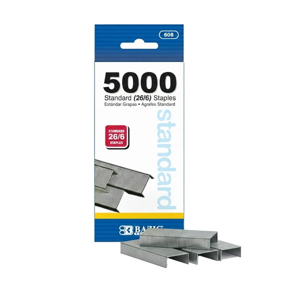 BAZIC 5000 Ct. Standard (26/6) Staples [608]