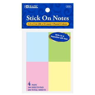 Post-it Super Sticky Notes, Sin.gle Color Packs Collection, 3 in. x 3 in.,  90 Sheets, 5 Pads 