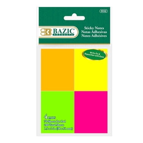 BAZIC Sticky Notes 1.5x2 Neon Color, (280 Sheets/Pack), 1-Pack