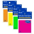 thumbnail image 1 of BAZIC Sticky Notes 3x3 Lined Ruled Neon Color, (70 Sheets/Pack), 24-Pack, 1 of 7