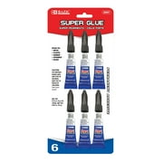 BAZIC Super Glue 3g/0.10Oz, Clear Adhesive Fluid Liquid (6/Pack), 1-Pack