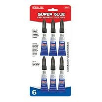 BAZIC Super Glue 3g/0.10Oz, Clear Adhesive Fluid Liquid (6/Pack), 1-Pack