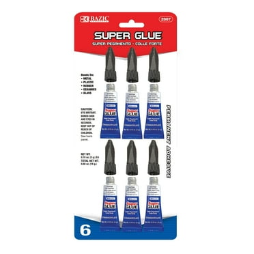 BAZIC Super Glue 3g/0.10Oz, Clear Adhesive Fluid Liquid (6/Pack), 1-Pack