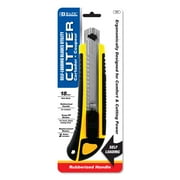 BAZIC Utility Knife Box Cutter 18 mm Wide Blade, 2 Blades, 1-Pack