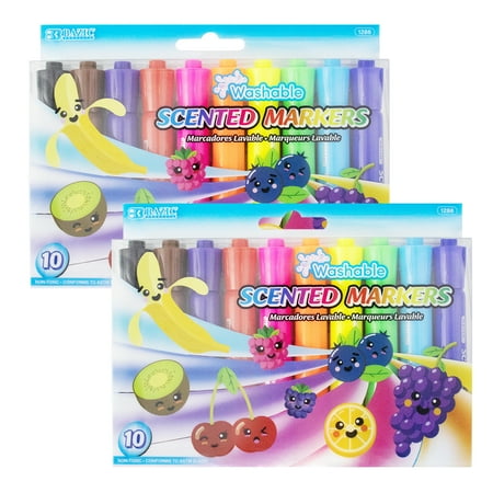 BAZIC Washable Fruit Scented Markers 10 Color Chisel Tip (10/Pack), 2-Packs price history and forecast - BAZIC Products 1286