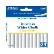 BAZIC White Chalk, Standard Size Blackboard Chalkboard Chalks (24/Pack), 1-Pack