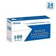 thumbnail image 1 of BAZIC White Envelope #6 3/4 Gummed Seal 3 5/8 x 6 1/2 Mailing Envelopes, 2400-Count, 1 of 5
