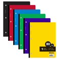 thumbnail image 1 of BAZIC Wide Ruled 1 Subject Notebooks 80 Sheets, Assorted Color, 6-Pack, 1 of 8