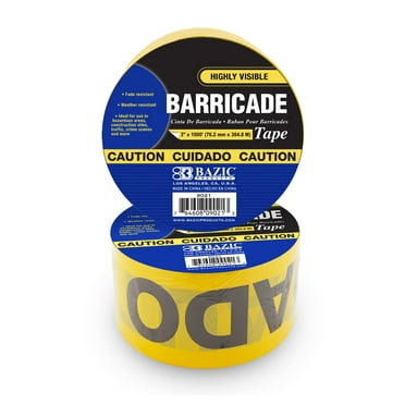 BAZIC Yellow Caution Tape 3 Inch x 1000 Feet Caution Tape Roll, 12 Rolls