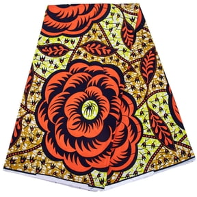 BAZINRICHE 6 Yards African Ankara Wax Print Fabric 100% Cotton Authentic Nigerian Wax Cloth for Sewing Dresses Crafts