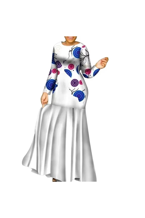 African Clothes for Couple African Clothing for Lovers Man's Woman's Long Party Maxi Dress