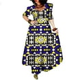 thumbnail image 1 of BAZINRICHE African Dresses for Women Cotton Elegant Party Ankara Robe WY092, 1 of 5