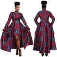 thumbnail image 1 of BAZINRICHE African Dresses for Women Kente Style Print Cotton Sexy Maxi Long Dress for Ladies African Clothes, 1 of 2