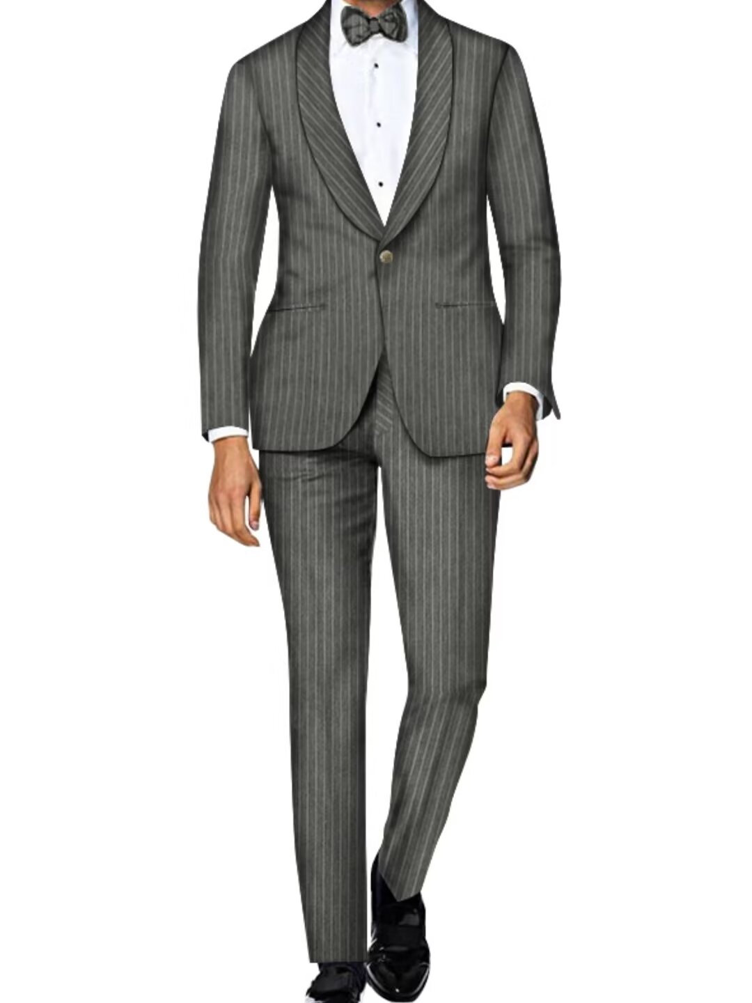 Embroidered Bouquet Denim Suit (Blazer and Pants)