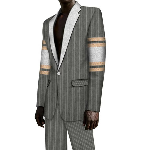 BAZINRICHE African Men Jacket Blazer Pants Suits Wedding Banquet Fit Business Blazer Dress Suit WYNT1400
