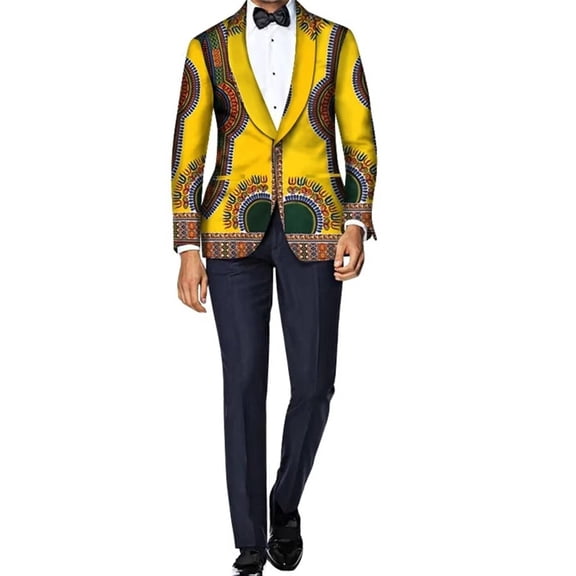 BAZINRICHE African Men Jacket Blazer Suits Wedding Banquet Fit Casal Male Dashiki Blazer WYN750