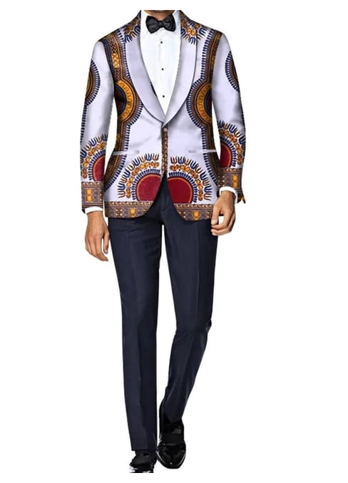Suit For Men African Suits For Men, Dashiki 2 Piece Set Gold Zimbabwe Wedding Suits For Men