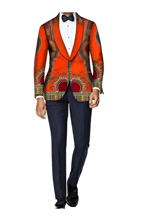 African Men Jacket Blazer Suits Wedding Banquet Fit Casal Male Dashiki Blazer WYN750
