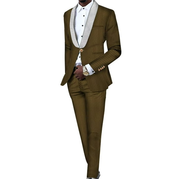 BAZINRICHE African Men Slim Fit Jacket Blazer Pants suits Wedding Banquet Business Dress Suit WYNT145