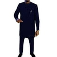thumbnail image 1 of BAZINRICHE African Men Strip Fit Fancy Top and Pant Set Wedding Banquet Business Party Suit Outfit WYNT117, 1 of 2
