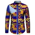 thumbnail image 1 of BAZINRICHE African Men Traditional Long Sleeve Shirt Tops Causal Party Dashiki Shirts WYN913, 1 of 2