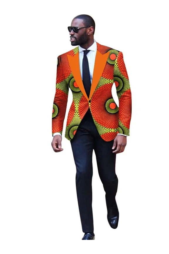 African Men's Fashion Hip hop Blazer Dress Casual Suit Dashiki Blazer WYN878