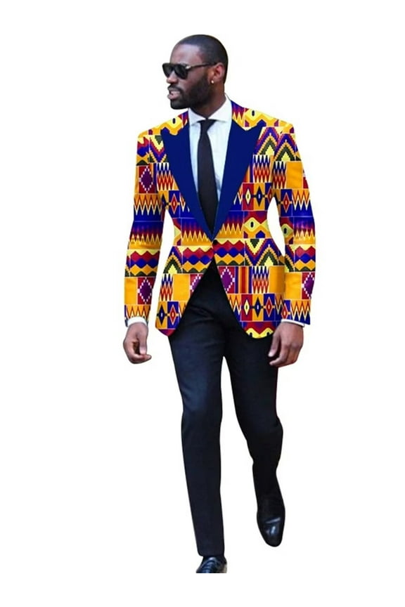 African Men's Fashion Hip hop Blazer Dress Casual Suit Dashiki Blazer WYN878