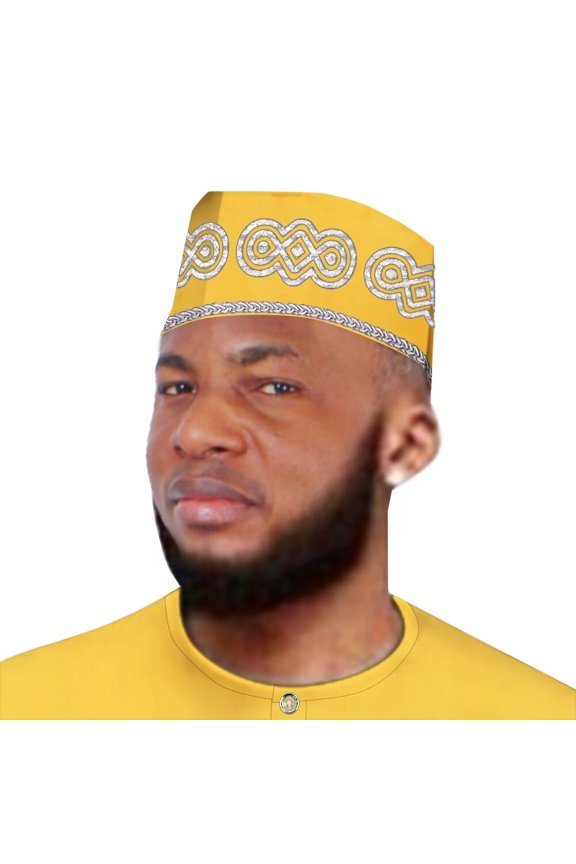 African Mens Embroidery Kufi Hat Cotton Hats Muslim Prayer Cap Men Hat Accessory